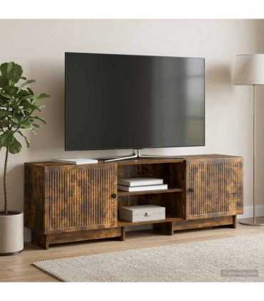 vidaXL TV Cabinet Smoked Oak 150 x 31 x 50 cm Engineered Wood — V0672168142