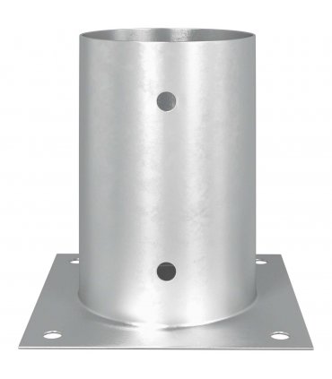vidaXL Round Ground Anchor 4 pcs Silver 15 x 15 x 15 cm Metal — Size: Ø 101 mm
