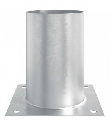 vidaXL Round Ground Anchor 4 pcs Silver 15 x 15 x 15 cm Metal — Size: Ø 101 mm