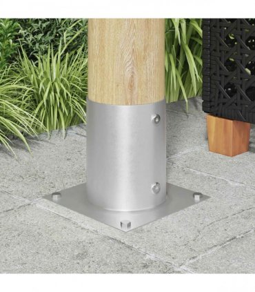 vidaXL Round Ground Anchor 12 pcs Silver 18 x 18 x15 cm Metal — Size: Ø 121 mm