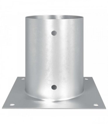 vidaXL Round Ground Anchor 12 pcs Silver 18 x 18 x15 cm Metal — Size: Ø 121 mm