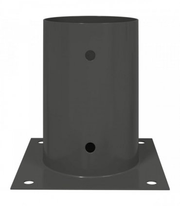 vidaXL Round Ground Anchor 4 pcs Anthracite 15 x 15 x 15 cm Metal — Size: Ø 101 mm