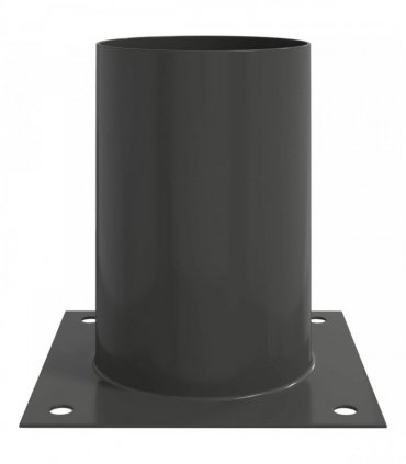 vidaXL Round Ground Anchor 4 pcs Anthracite 15 x 15 x 15 cm Metal — Size: Ø 101 mm