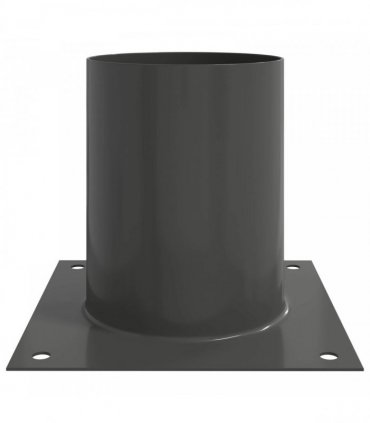 vidaXL Round Ground Anchor 4 pcs Anthracite 18 x 18 x15 cm Metal — Size: Ø 121 mm