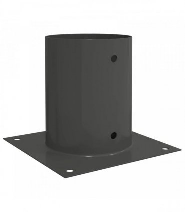 vidaXL Round Ground Anchor 12 pcs Anthracite 18 x 18 x15 cm Metal — Size: Ø 121 mm