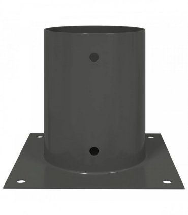vidaXL Round Ground Anchor 12 pcs Anthracite 18 x 18 x15 cm Metal — Size: Ø 121 mm