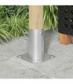 vidaXL Round Ground Anchor 12 pcs Silver 15 x 15 x 15 cm Metal — Size: Ø 81 mm