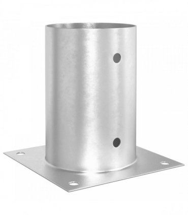 vidaXL Round Ground Anchor 12 pcs Silver 15 x 15 x 15 cm Metal — Size: Ø 101 mm
