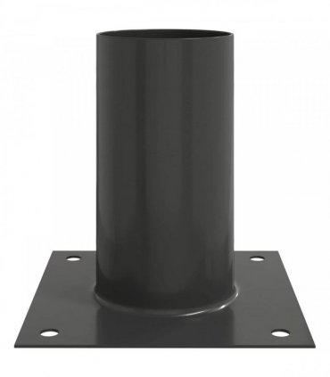 vidaXL Round Ground Anchor 4 pcs Anthracite 15 x 15 x 15 cm Metal — Size: Ø 81 mm