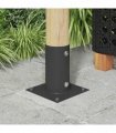 vidaXL Round Ground Anchor 12 pcs Anthracite 15 x 15 x 15 cm Metal — Size: Ø 81 mm