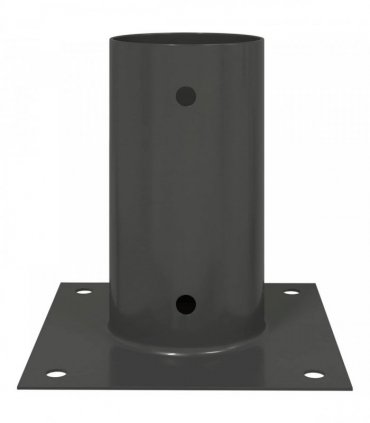 vidaXL Round Ground Anchor 12 pcs Anthracite 15 x 15 x 15 cm Metal — Size: Ø 81 mm