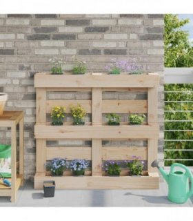 vidaXL Flower Boxes for Euro Pallets 24 pcs Grey 13.5 x 9 x 9.5 cm