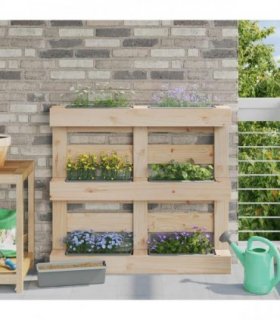 vidaXL Flower Boxes for Euro Pallets 24 pcs Light grey — Size: 36 x 13.5 x 9.5 cm
