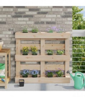 vidaXL Flower Boxes for Euro Pallets 24 pcs Black 13.5 x 9 x 9.5 cm