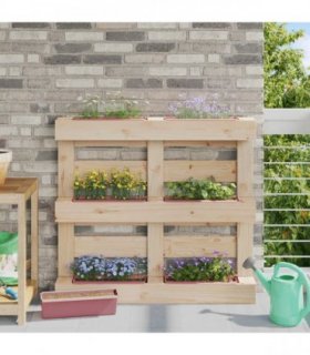 vidaXL Flower Boxes for Euro Pallets 12 pcs Brown 36.5 x 14 x 9.5 cm