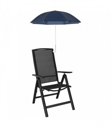 vidaXL Umbrella with Clamp 2 pcs Navy Blue Ø 105 x 86 cm