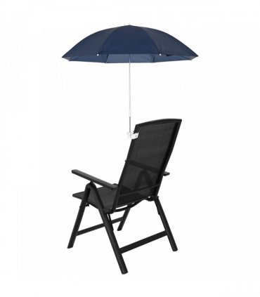 vidaXL Umbrella with Clamp 2 pcs Navy Blue Ø 105 x 86 cm
