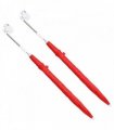 vidaXL Umbrella with Clamp 2 pcs Fire Brick Red Ø 105 x 86 cm