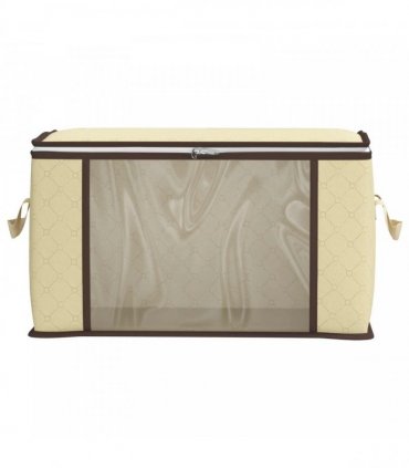 vidaXL Storage Box with Transparent Side Window 6 pcs Cream — Size: 60 x 43 x 35 cm