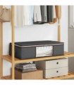 vidaXL Storage Box with Transparent Side Window 2 pcs Anthracite — Size: 70 x 40 x 18 cm