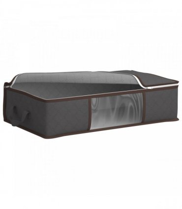 vidaXL Storage Box with Transparent Side Window 2 pcs Anthracite — Size: 70 x 40 x 18 cm