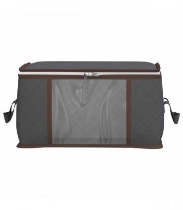 vidaXL Storage Box with Transparent Side Window 2 pcs Anthracite — Size: 50 x 30 x 25 cm