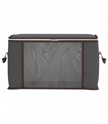 vidaXL Storage Box with Transparent Side Window 2 pcs Anthracite — Size: 60 x 43 x 35 cm
