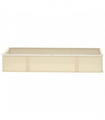vidaXL Storage Box with Transparent Top Window 2 pcs Cream — Size: 90 x 48 x 15 cm