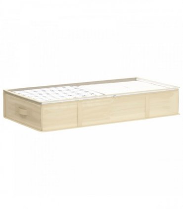 vidaXL Storage Box with Transparent Top Window 6 pcs Cream — Size: 90 x 48 x 15 cm