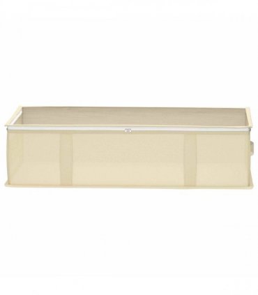 vidaXL Storage Box with Transparent Top Window 2 pcs Cream — Size: 70 x 40 x 18 cm