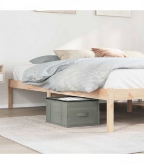 vidaXL Storage Box with Transparent Top Window 2 pcs Grey — Size: 43 x 34 x 23 cm
