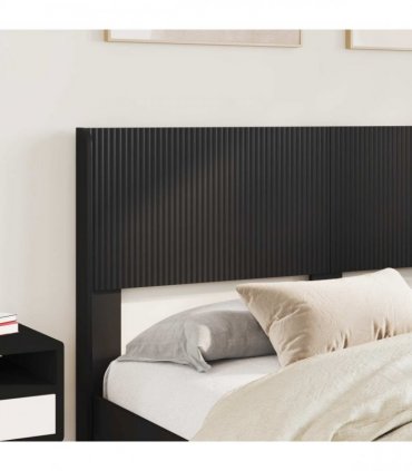 vidaXL Bed Frame with Storage and Headboard Black 120 x 200 cm — V0672168604