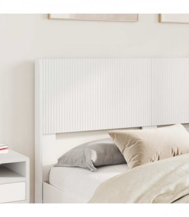 vidaXL Bed Frame with Storage and Headboard White 160 x 200 cm