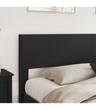 vidaXL Bed Frame with Storage and Headboard Black 180 x 200 cm