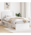 vidaXL Bed Frame with Storage and Headboard White 100 x 200 cm — V0672168620