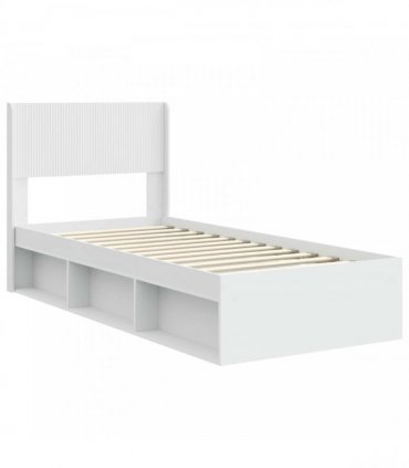 vidaXL Bed Frame with Storage and Headboard White 100 x 200 cm — V0672168620
