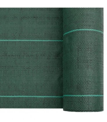 vidaXL Weed Membrane Green 4x25 m PP — Size: 4 x 25 m