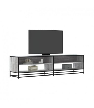 vidaXL TV Cabinet Grey Sonoma 180.5x40x46 cm Engineered Wood
