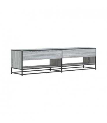 vidaXL TV Cabinet Grey Sonoma 180.5x40x46 cm Engineered Wood