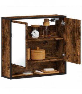 vidaXL Bathroom Mirror Cabinet Smoked Oak 65x20x60 cm Engineered Wood — V0672169294