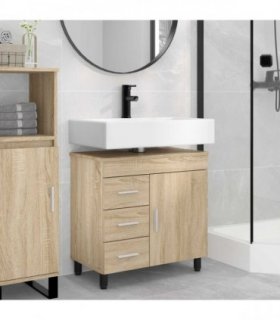 vidaXL Bathroom Vanity Unit Sonoma Oak 60 x 35 x 60 cm Engineered Wood
