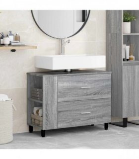 vidaXL Bathroom Vanity Unit Grey Sonoma 80 x 35 x 60 cm