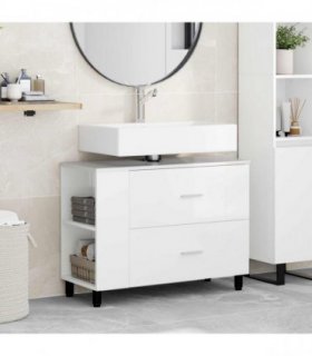 vidaXL Bathroom Vanity Unit High Gloss White 80 x 35 x 60 cm