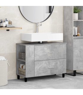 vidaXL Bathroom Vanity Unit Concrete Grey 80 x 35 x 60 cm