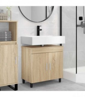 vidaXL Bathroom Vanity Unit Sonoma Oak 60 x 35 x 60 cm Engineered Wood — V0672169435
