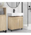 vidaXL Bathroom Vanity Unit Sonoma Oak 60 x 35 x 60 cm Engineered Wood — V0672169435