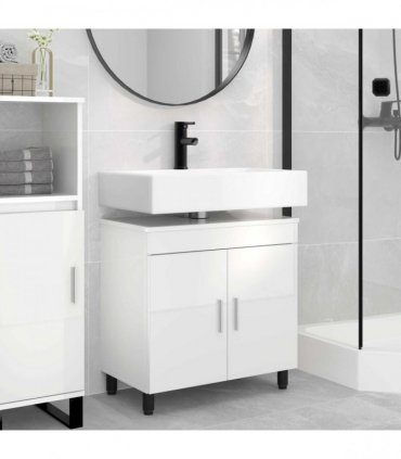 vidaXL Bathroom Vanity Unit High Gloss White 60 x 35 x 60 cm — V0672169436