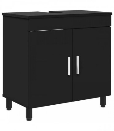 vidaXL Bathroom Vanity Unit Black 60 x 35 x 60 cm Engineered Wood — V0672169438