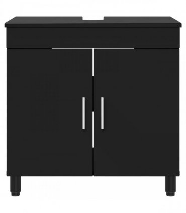 vidaXL Bathroom Vanity Unit Black 60 x 35 x 60 cm Engineered Wood — V0672169438