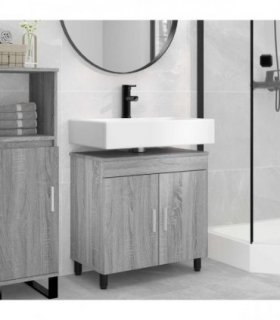 vidaXL Bathroom Vanity Unit Grey Sonoma 60 x 35 x 60 cm — V0672169439